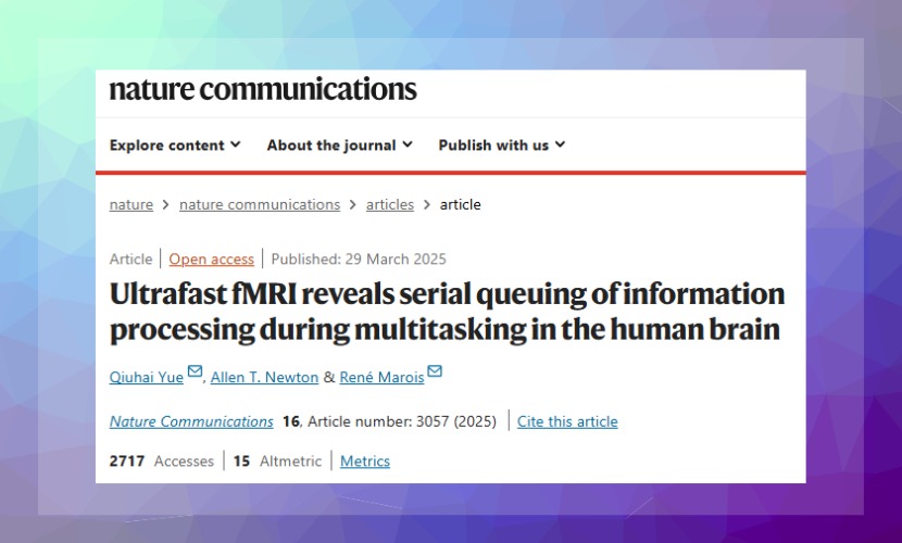 心理學院助理教授樂秋海在《Nature Communications》上發表最新研究成果